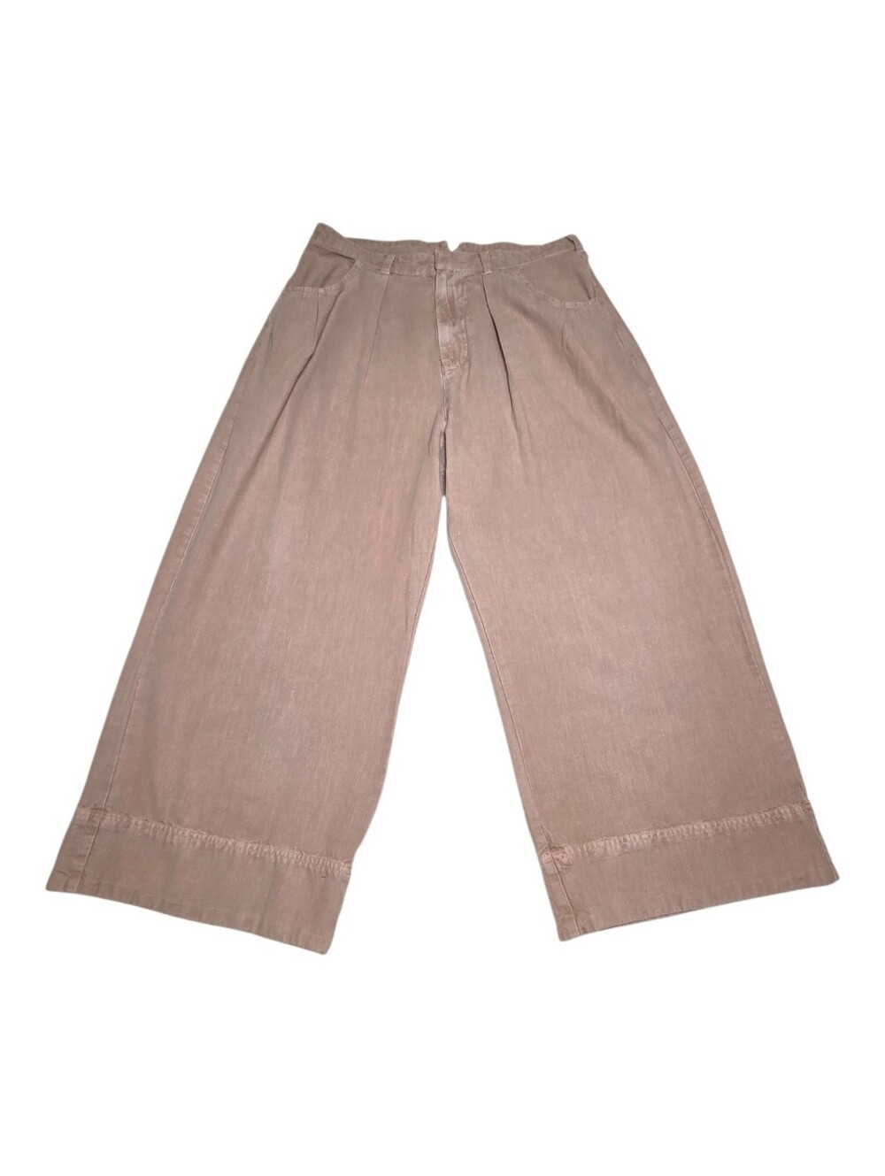 Free People Sweet Talk Chino Pants Phantom Grey/Tan Wide Leg Crop Size 12 NWT - Picture 4 of 13